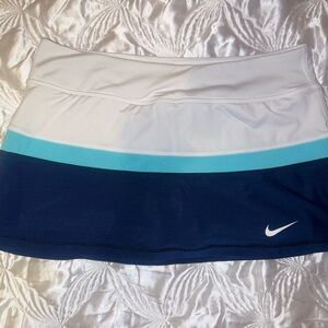 Nike White and Blue Athletic Skirt